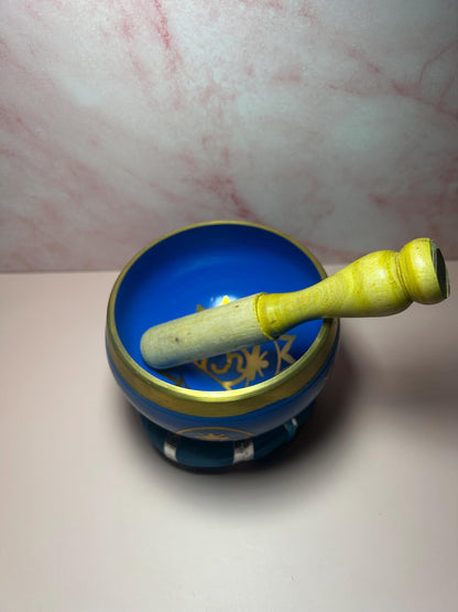 Vissudha Singing Bowl Set with Cushion & Mallet, Handmade Meditation Sound Bowl, Chakra Healing Tibetan Singing Bowl Gift for Yoga