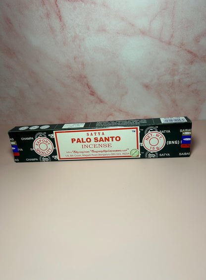 Satya Palo Santo Incense Sticks, Cleansing & Protection, Spiritual Smudge, Meditation Yoga Aroma, Natural Stress Relief Fragrance