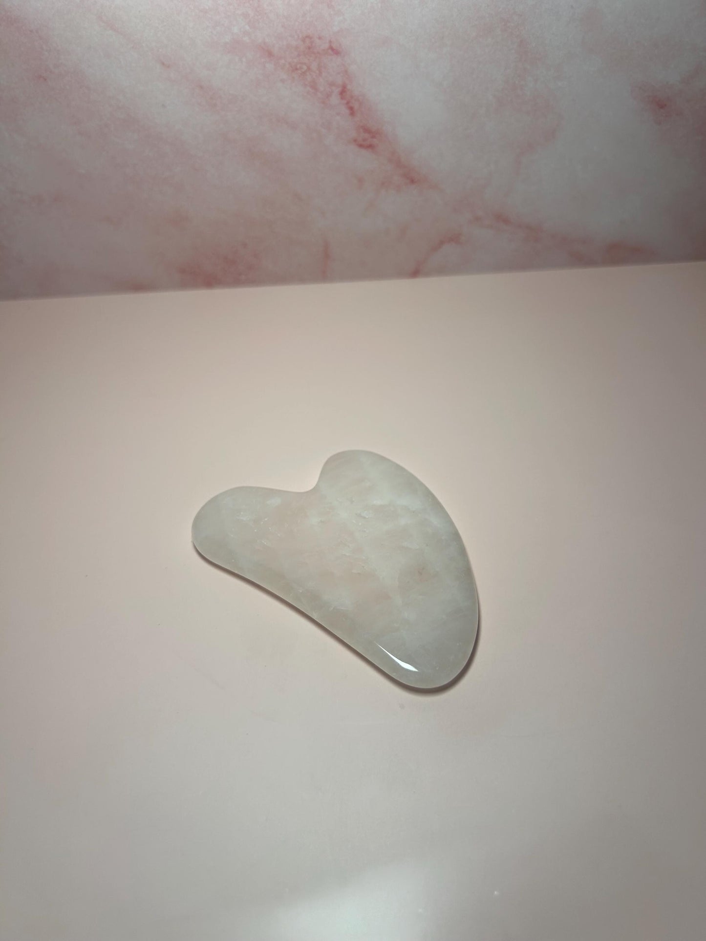 Rose Quartz Gua Sha & Facial Roller Set, Natural Crystal Face Massage Tool, Self Love Skincare, Self Care Gift