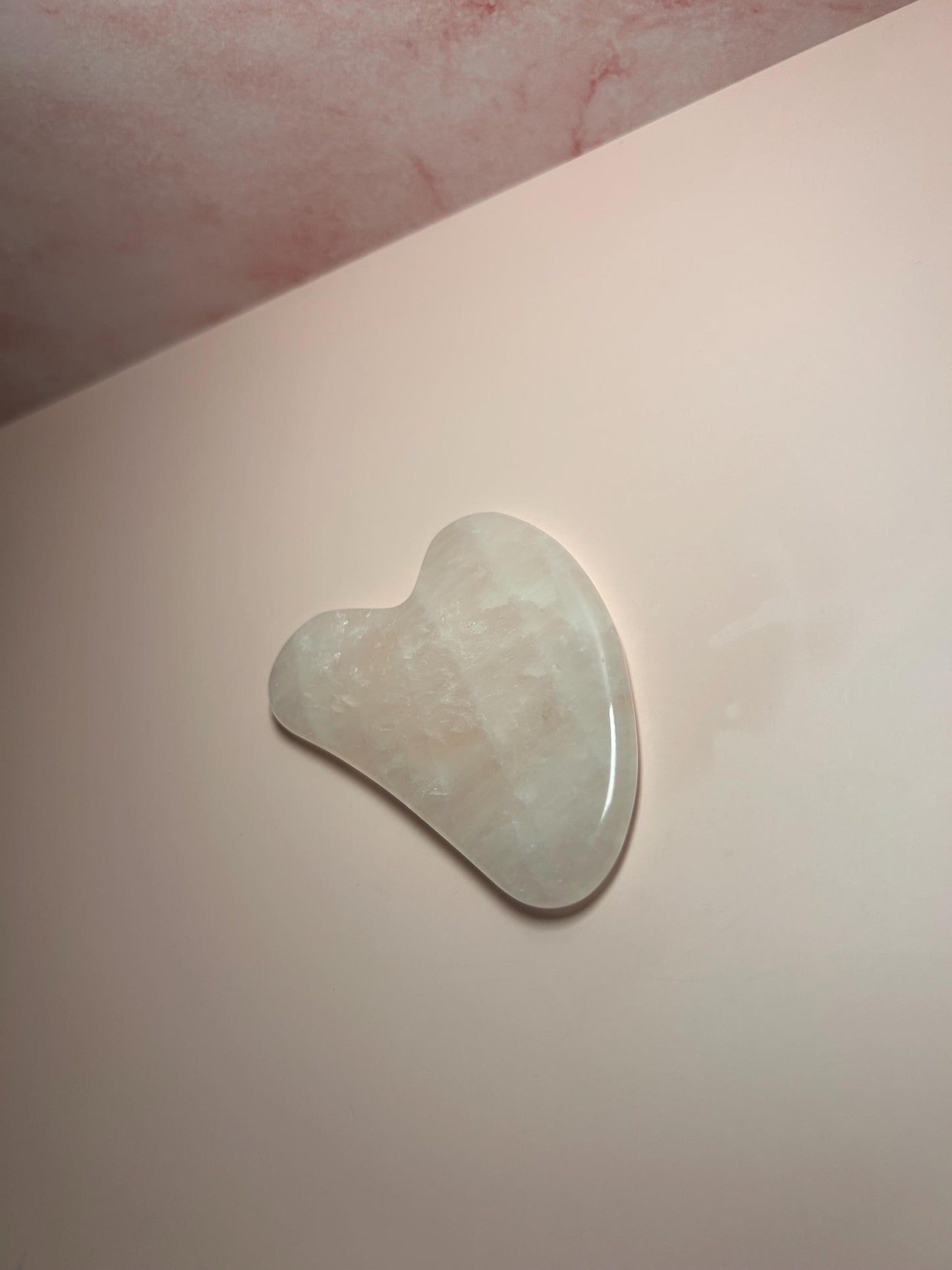 Rose Quartz Gua Sha & Facial Roller Set, Natural Crystal Face Massage Tool, Self Love Skincare, Self Care Gift