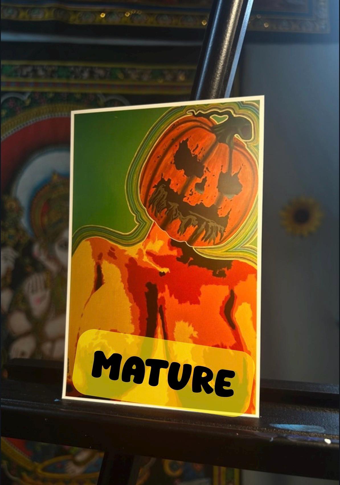 Mini 4x6 Spooky Erotic Woman Art Print, Halloween Wall Art, Dark Feminine Acrylic Artwork, Home Decor, Spooky Aesthetic