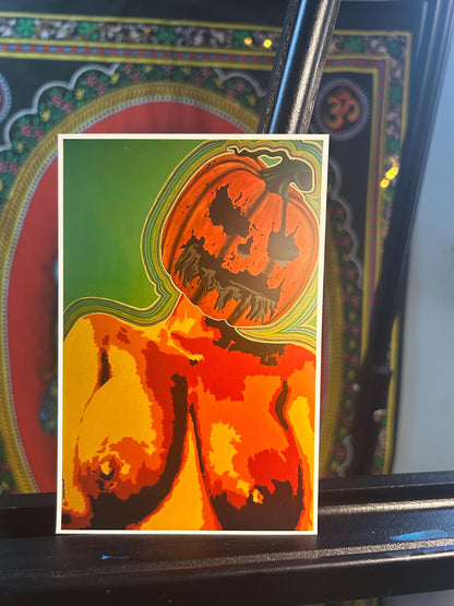 Mini 4x6 Spooky Erotic Woman Art Print, Halloween Wall Art, Dark Feminine Acrylic Artwork, Home Decor, Spooky Aesthetic