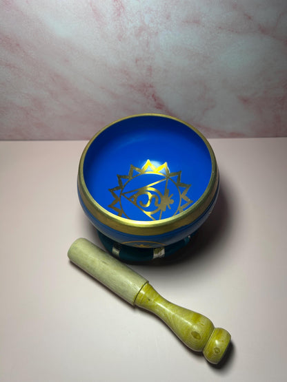 Vissudha Singing Bowl Set with Cushion & Mallet, Handmade Meditation Sound Bowl, Chakra Healing Tibetan Singing Bowl Gift for Yoga