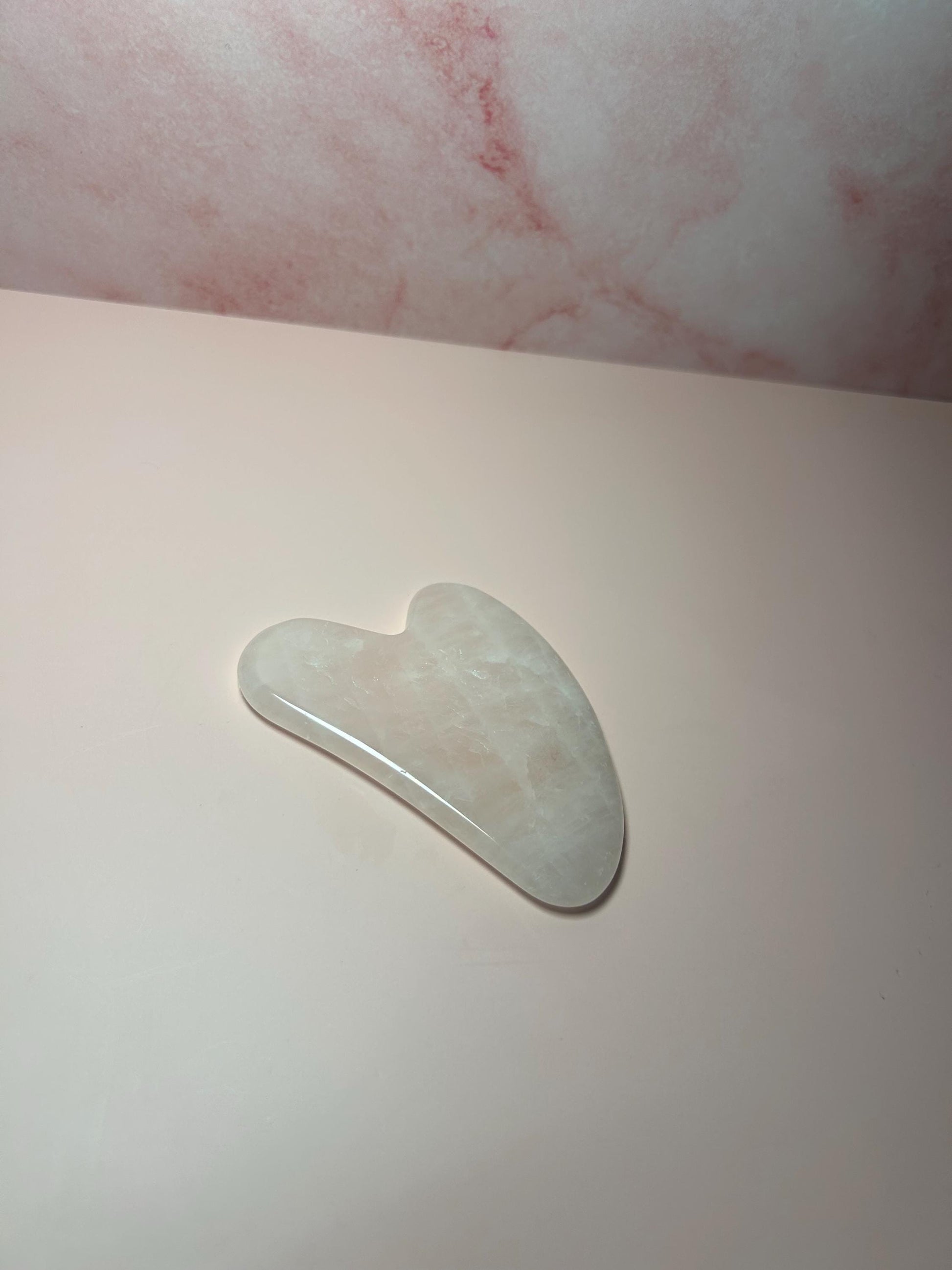 Rose Quartz Gua Sha & Facial Roller Set, Natural Crystal Face Massage Tool, Self Love Skincare, Self Care Gift