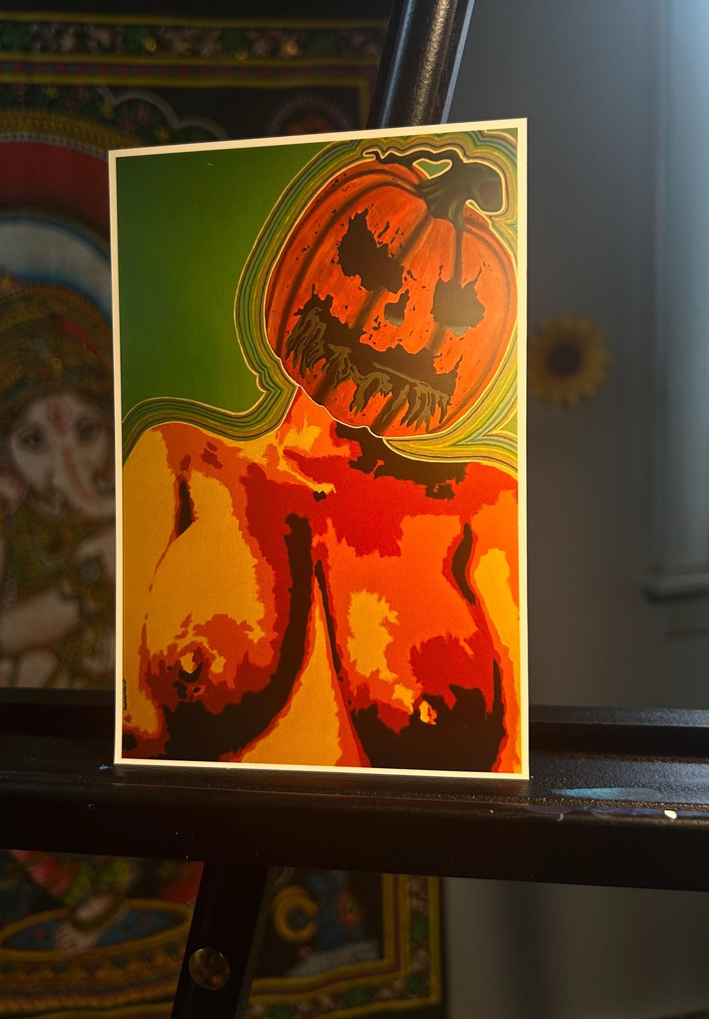 Mini 4x6 Spooky Erotic Woman Art Print, Halloween Wall Art, Dark Feminine Acrylic Artwork, Home Decor, Spooky Aesthetic