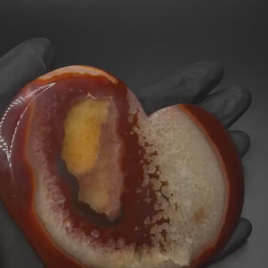 Hand-Carved Carnelian Heart Crystal, Energizing Stone for Positivity, Manifestation & Spiritual Growth, Gift Idea