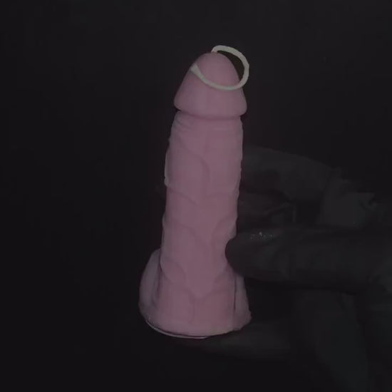 Pink Small Penis Shaped Candle, Witchcraft Supplies, Altar Ritual, Gift For Witch, Citrus,  Soy Wax