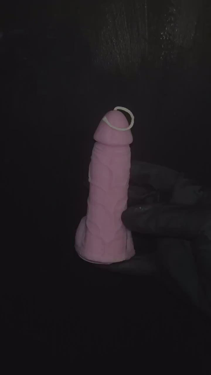 Pink Small Penis Shaped Candle, Witchcraft Supplies, Altar Ritual, Gift For Witch, Citrus,  Soy Wax