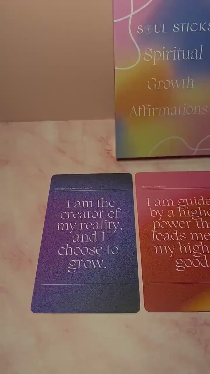 Affirmation Card Deck for Spiritual Growth – 36 Daily Positive Affirmation Cards for Mindfulness, Self-Love, and Inner Healing