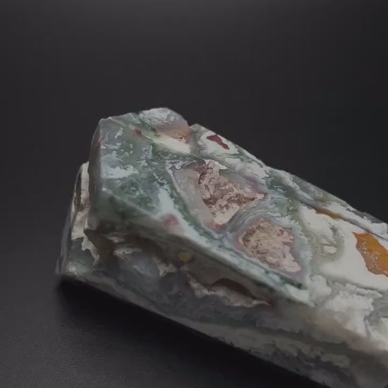 Natural Raw Crystal , Moss Agate, Heart Chakra Healing Stone for Self Love, Energy Cleansing, Emotion