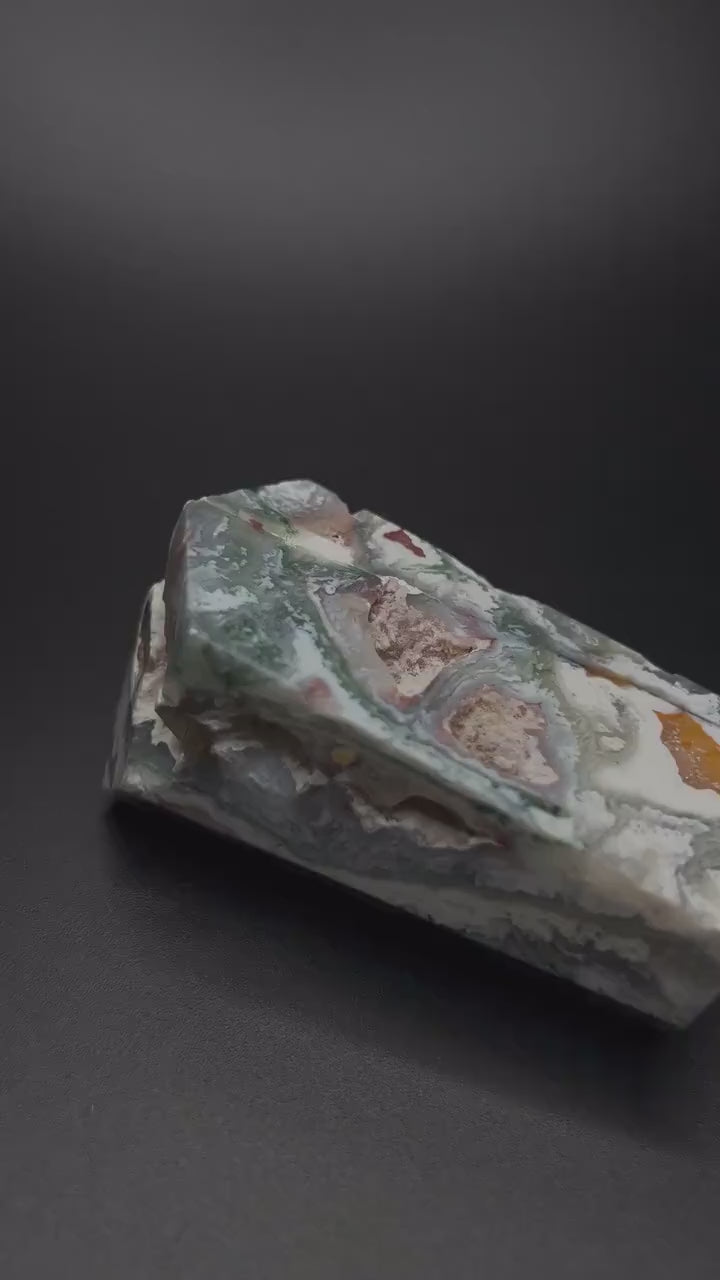 Natural Raw Crystal , Moss Agate, Heart Chakra Healing Stone for Self Love, Energy Cleansing, Emotion