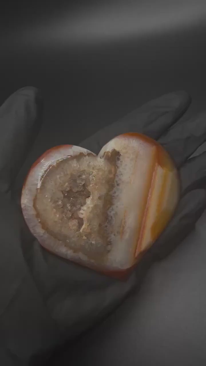 Carnelian Heart Shaped Crystal  Metaphysical Healing Crystals