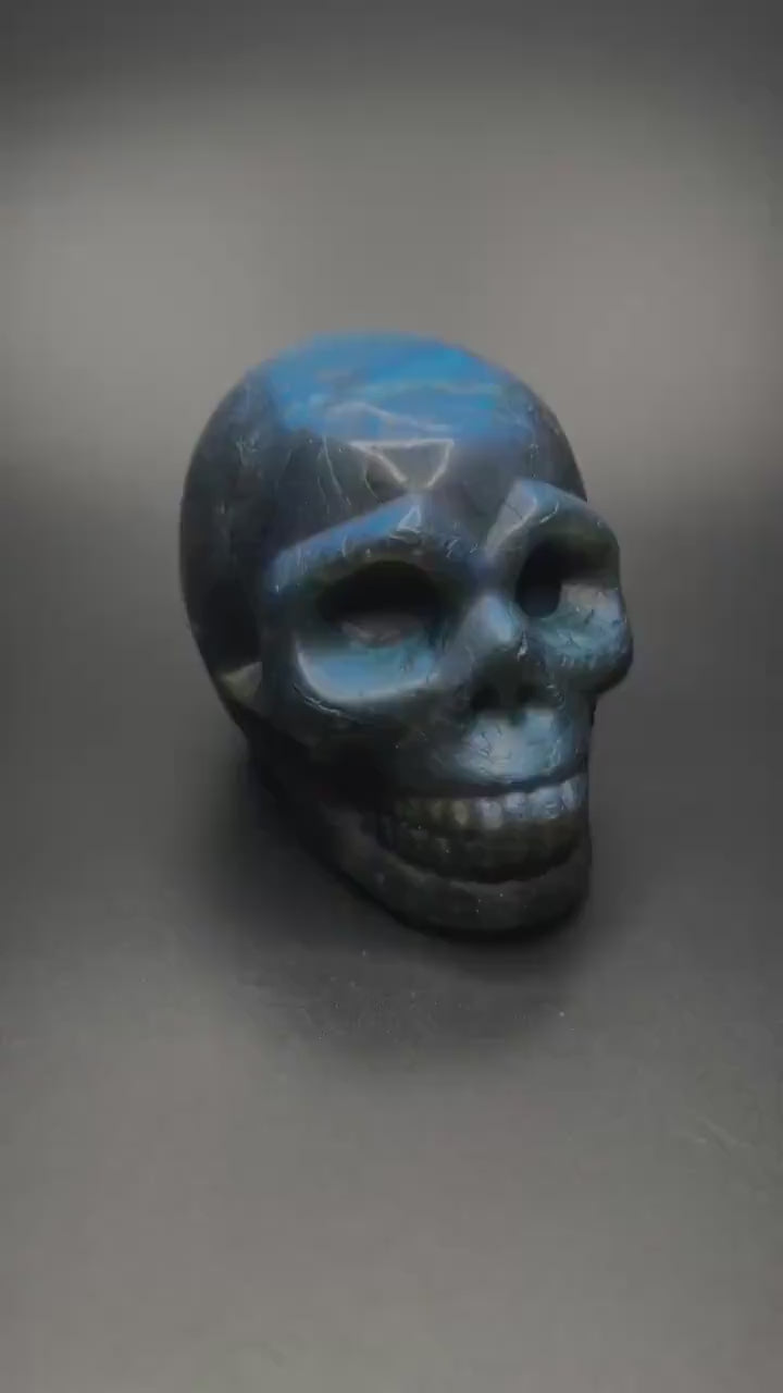 Stone for Intuition, Protection, Chakra Meditation Crystal, Raw Labradorite, Crystal Stone, Skull Crystal