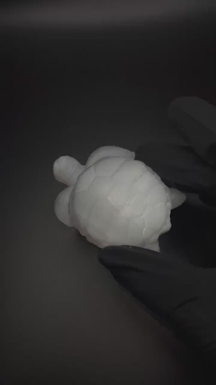 Selenite Turtle Crystal, Hand-Carved Crystal Turtle for Energy Cleansing & Protection, White Selenite Animal Totem, Spiritual Gift