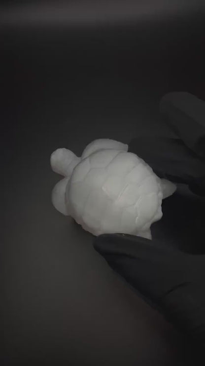 Selenite Turtle Crystal, Hand-Carved Crystal Turtle for Energy Cleansing & Protection, White Selenite Animal Totem, Spiritual Gift