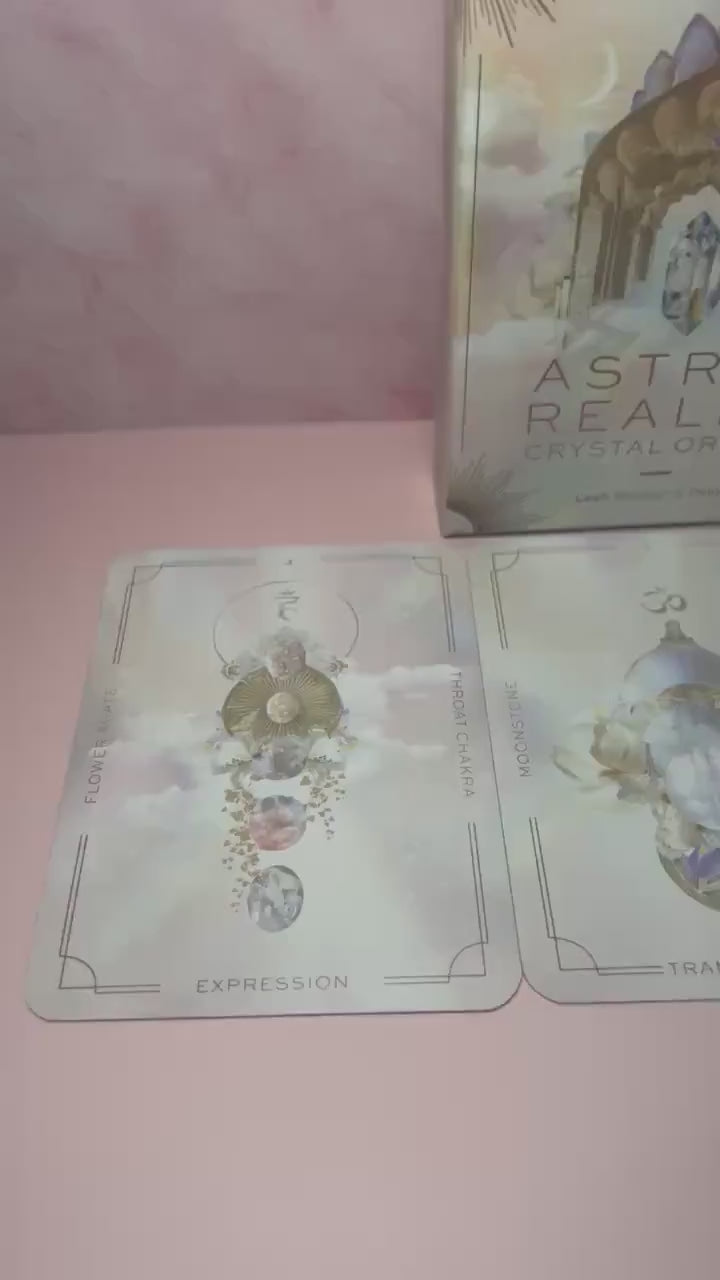 Crystal Astral Realms Oracle Deck,  Card Celestial Oracle for Intuition, Healing & Manifestation, Spiritual Guidance Card Deck