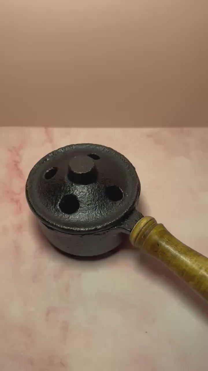 Cast Iron Charcoal Burner for Resin Incense – Durable Incense Burner for Charcoal Discs, Resin, Herbs, Smudge & Loose Incense Rituals