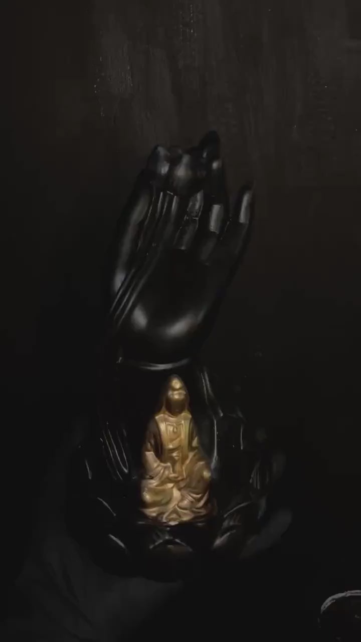 Backflow Incense Burner Kwan Yin Mudra