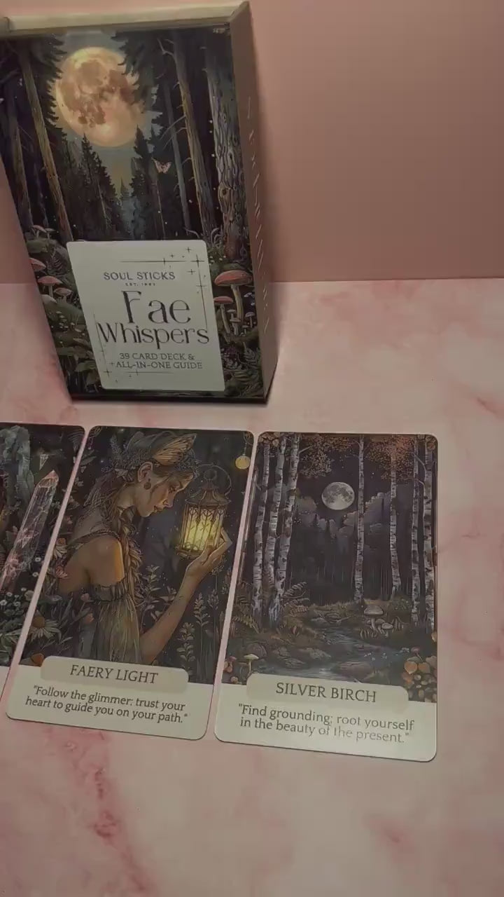 Fairy Oracle Card Deck & Guide, Message Cards for Intuition, Nature Magic, Shadow Work, 39 Mystical Cards